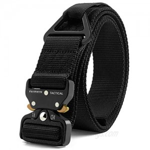 Fairwin Tactical Rigger Belt Nylon Webbing Work Belt with V-ring Heavy-Duty Quick-Release Buckle