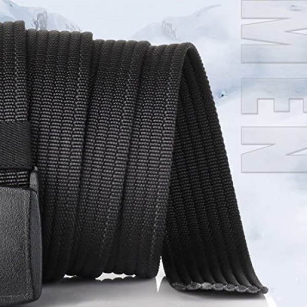 Hoanan 2 Pack Nylon Belt Outdoor Non-Metal Mens Military Web 1.5 Tactical Work Belt