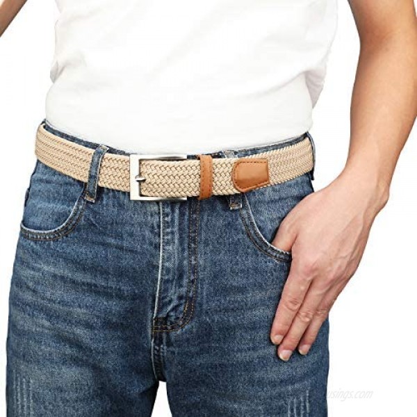 Lavemi Mens Belt Stretch Woven Golf Braided Belts for Men Gift Box