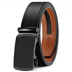 Mens Belt  Chaoren Ratchet Belt Dress with 1 3/8" Genuine Leather  Slide Belt with Easier Adjustable Buckle  Trim to Fit