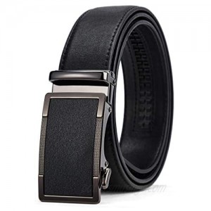 Men's Belt Leather Ratchet Dress Belt Removable Automatic Buckle Large Size Belt For Men Pant Shirt