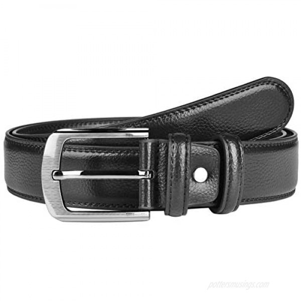 Mens Belts Big and Tall 36-70 Men Leather Belt Casual Work Dress Belt Black & Brown Colors