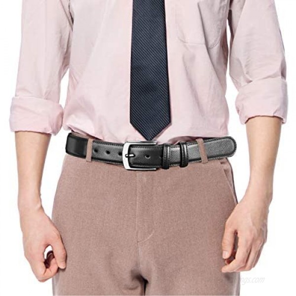 Mens Belts Big and Tall 36-70 Men Leather Belt Casual Work Dress Belt Black & Brown Colors