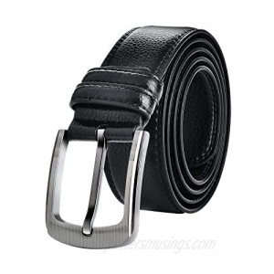 Mens Belts Big and Tall 36"-70" Men Leather Belt Casual Work Dress Belt Black & Brown Colors