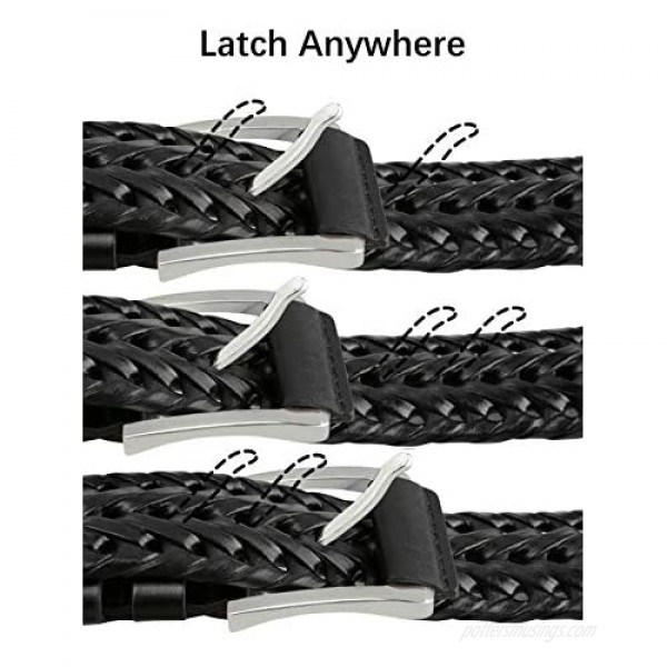 Mens Belts Bulliant Leather Woven Braided Belts for Men Casual Jeans Golf Anyfit Gift Boxed