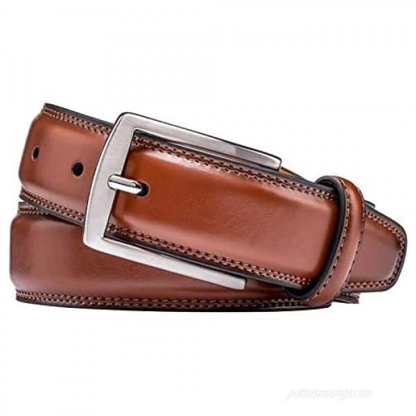 Men's Genuine Leather Dress Belts Made with Premium Quality - Classic and Fashion Design for Work Business and Casual