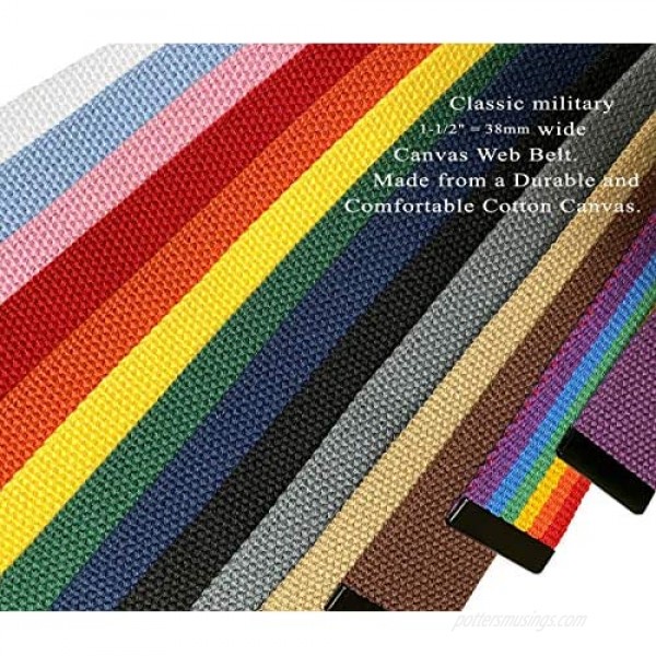 Military Belt Canvas Belt Web Belt Non Leather Belt One Size fits all 1-1/2 Wide