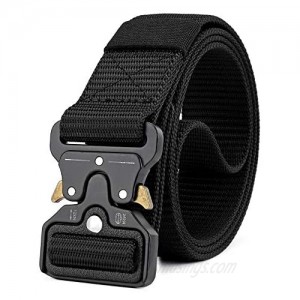 MOZETO Men's Tactical Belt  Military Nylon Web Rigger Work Carry Tool Belts for Men with Heavy-Duty Quick-Release Buckle