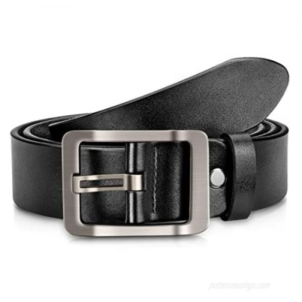 OVEYNERSIN Men Belt Leather casual Dress Belts Big Metal Buckle Adjustable Size designer Fashion Gifts