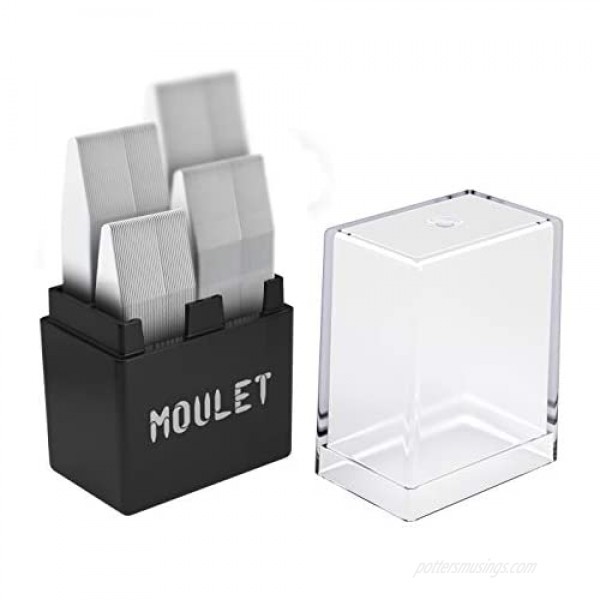 56 Plastic Collar Stays in a Divided Box for Men - 4 Sizes by Moulet