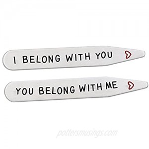 Boyfriend Husband Gifts Collar Stays I Belong with You You Belong with Me Mens Gift for Anniversary Birthday Present