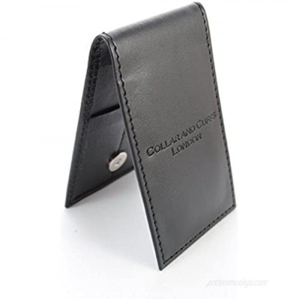 COLLAR AND CUFFS LONDON - SILVER PLATED Collar Stiffeners - With Presentation Gift Wallet - Shirt Accessories - 60mm - One pair