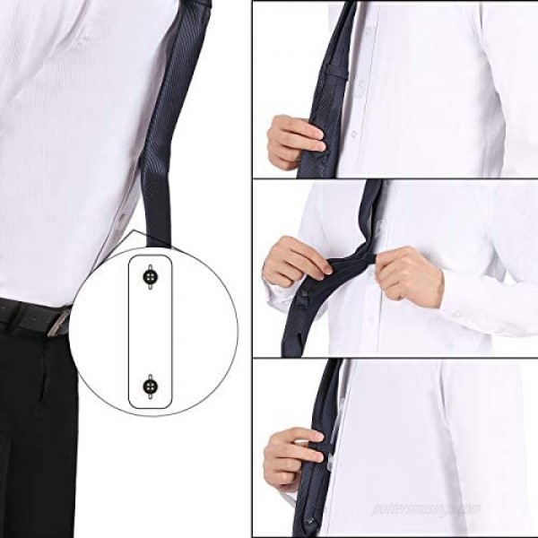 HDE Collar Stays Collar Extenders for Mens Shirts Tie Clip Tack Invisible Stay & Waist Extenders