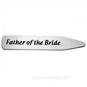 KUIYAI Collar Stays Father of The Groom Father of The Bride Collar Stay Wedding Keepsake Gift for Dad Wedding Collar Stay Gift