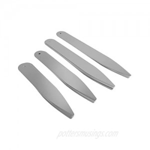 Men's Fashion Silver Collar Stays Set Sizes For Shirt 2.2" 2.5" 2.75" 3" Collar Stiffeners Set By Dan Smith