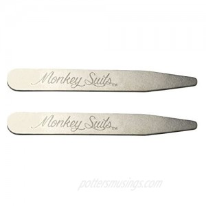 Monkey Suits Logo Stainless Steel Collar Stays (3)