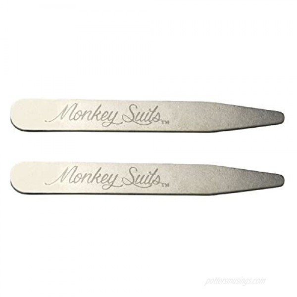Monkey Suits Logo Stainless Steel Collar Stays (3)