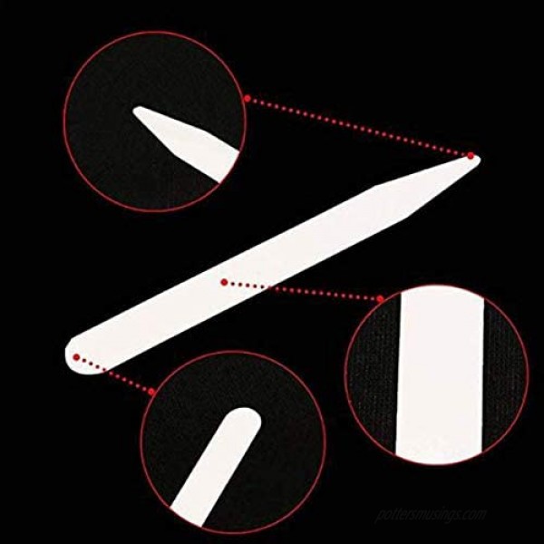 Plastic Collar Stays For Men and Women Shirts 1-3/4 2 2-3/10 2-2/5 2-3/5 White