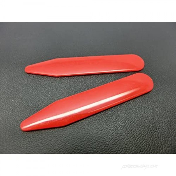 Shang Zun 30 Pcs Red Plastic Collar Stays in Clear Box 2.2