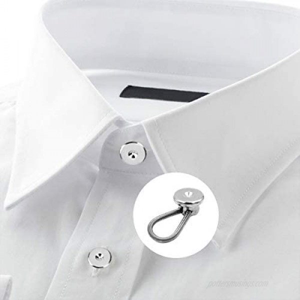 Shirt Collar Expander Metal Collar Expander for Trousers and Dress 5 Pieces Silver