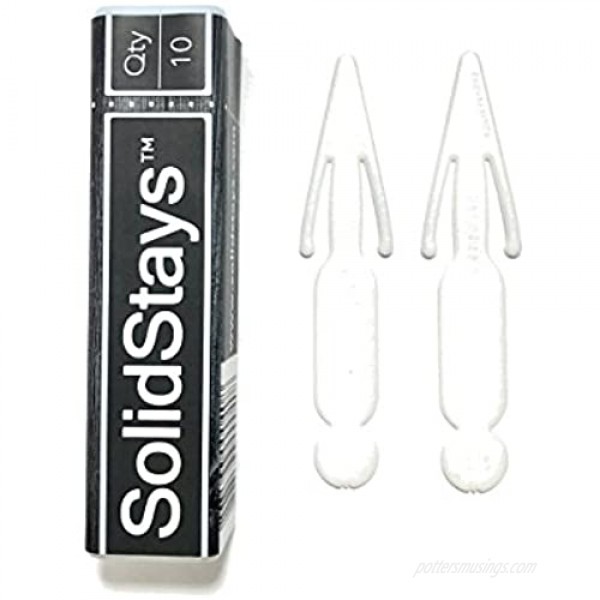 SolidStays 10 Pack of Collar Stays That Never Fall Out