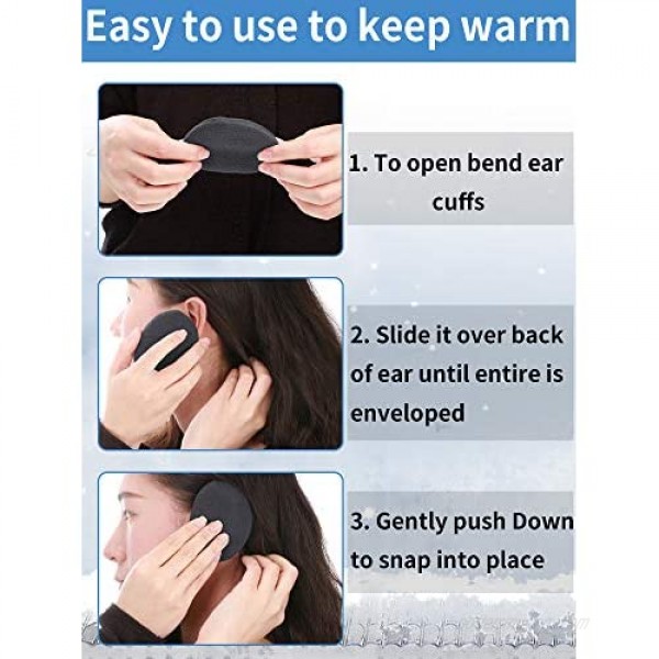6 Pairs Bandless Ear Warmers Fleece Ear Muffs Ear Covers Unisex Winter Outdoors