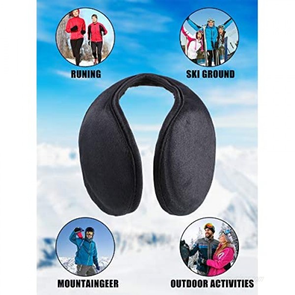 6 Pieces Winter Warm Earmuffs Plush Ear Warmer Outdoor Headwear Earmuffs for Women and Men