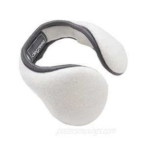 Degrees By 180s Women Discovery Ear Warmers (Behind Ear Design) - White Fleece