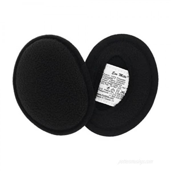 Ear Mitts Bandless Ear Muffs For Men & Women Soft Fleece Ear Warmers 2 Sizes