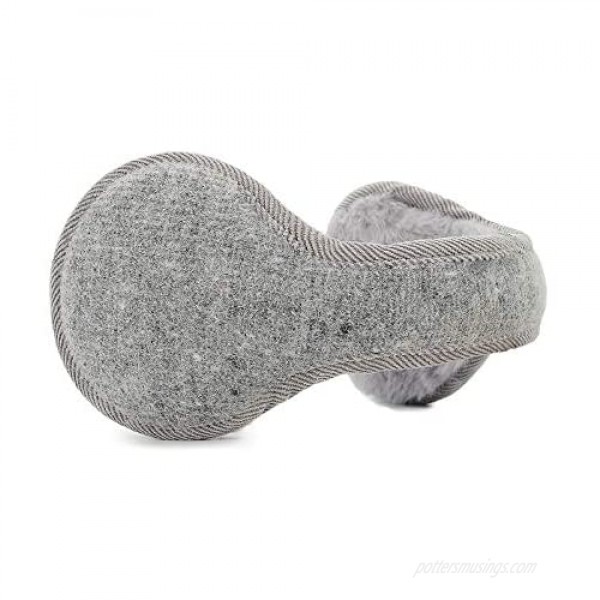 Earmuffs for Women Cozy Warm Winter Ear Muffs Cable knit Foldable Ear MuffsGray