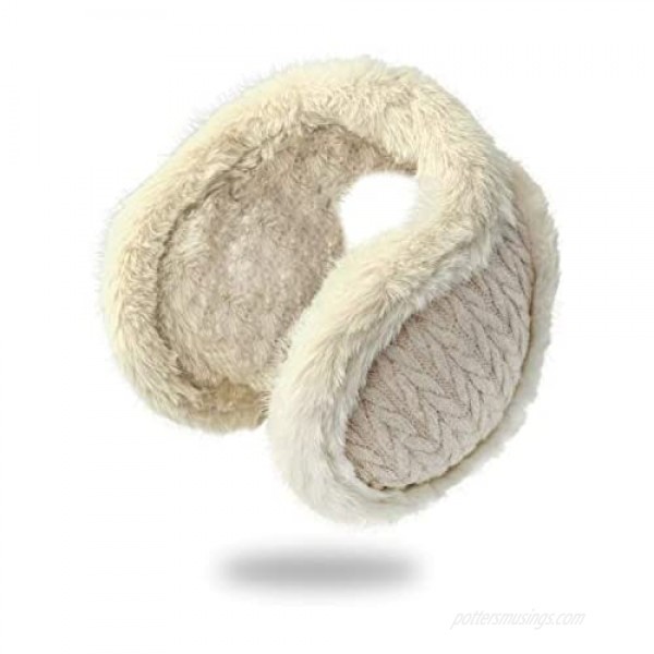 Foldable Soft Ear Muffs Unisex Knit Ear Warmers for Winter Outdoor Ear Muffs For Women Men