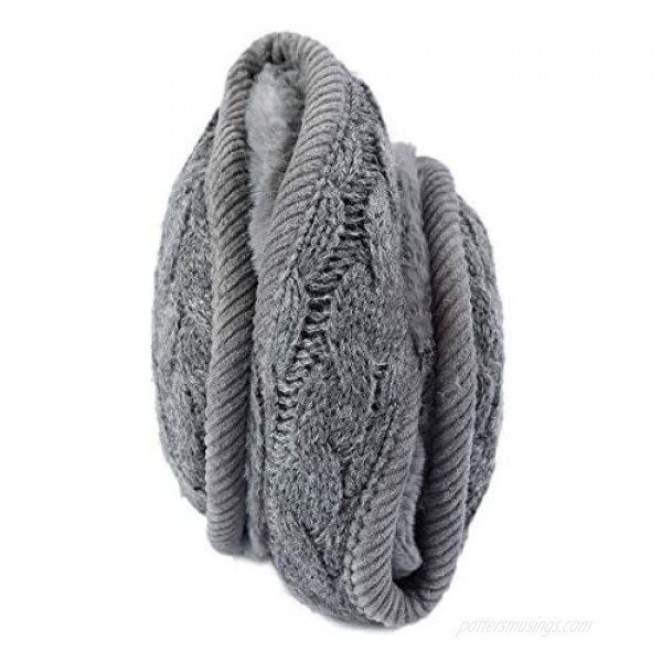 Surblue Unisex Warm Knit Earmuffs Foldable Cashmere Winter Fur Earwarmer
