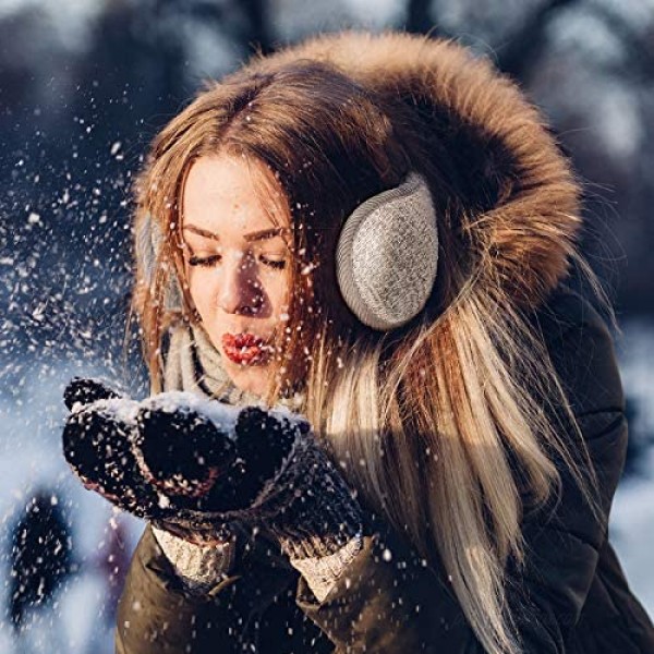 Winter Ear Warmers Unisex Ear Muff Headband Foldable Polar Knit Fleece Earmuffs