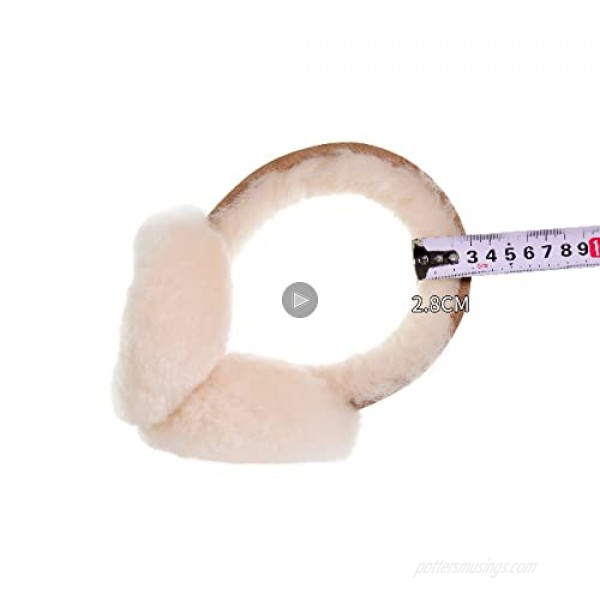 Winter Sheepskin Ear Muffs Australian Wool Ear Warmer Outdoor Classic Soft Earmuffs One size