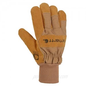 Carhartt Men's Wb Suede Leather Waterproof Breathable Work Glove  Brown  Large