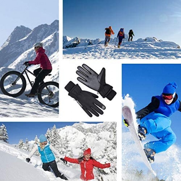 Cevapro -30℉ Winter Gloves Touchscreen Gloves Thermal Gloves for Running