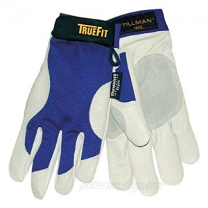 John Tillman TIL1485L Large Blue/Gray True Fit Top Grain Pigskin/Nylon Thinsulate Lined Cold Weather Gloves