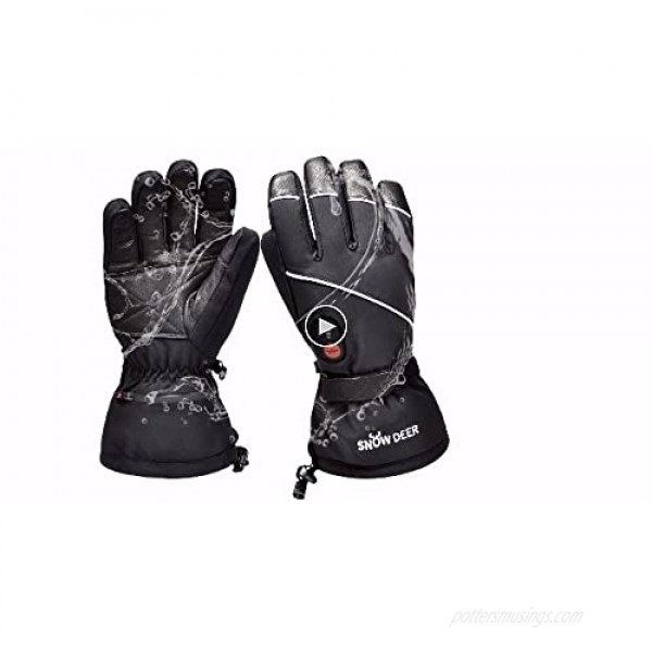 Upgraded Heated Gloves for Men Women Electric Ski Motorcycle Snow Mitten Glove Arthritis