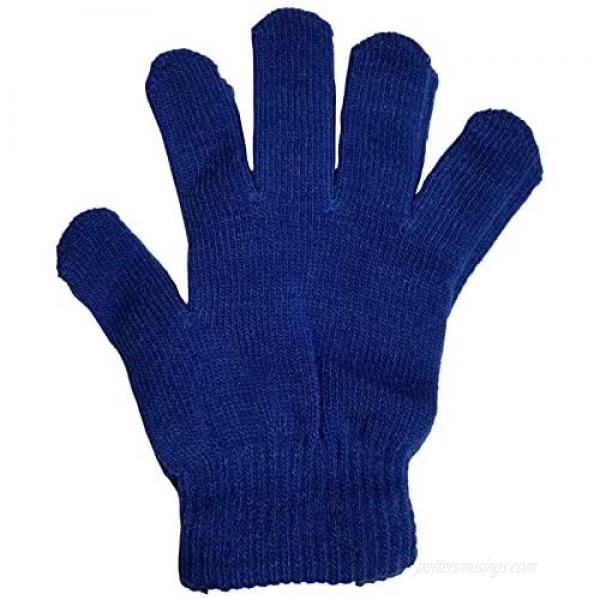 Winter Magic Gloves 12 Pairs Stretchy Warm Knit Bulk Pack Mens Womens